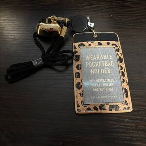 Leopard Print Bath and Body works Badge Holder